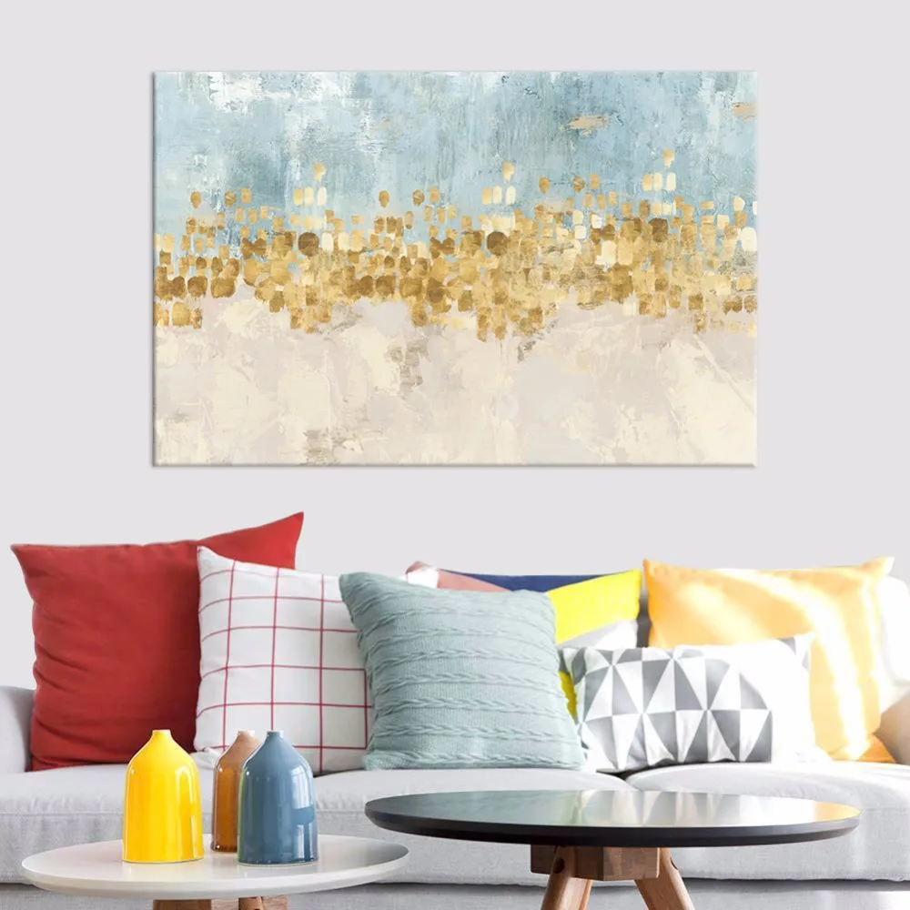 Современные HD печати золото абстрактные рисунки на холсте стены книги по