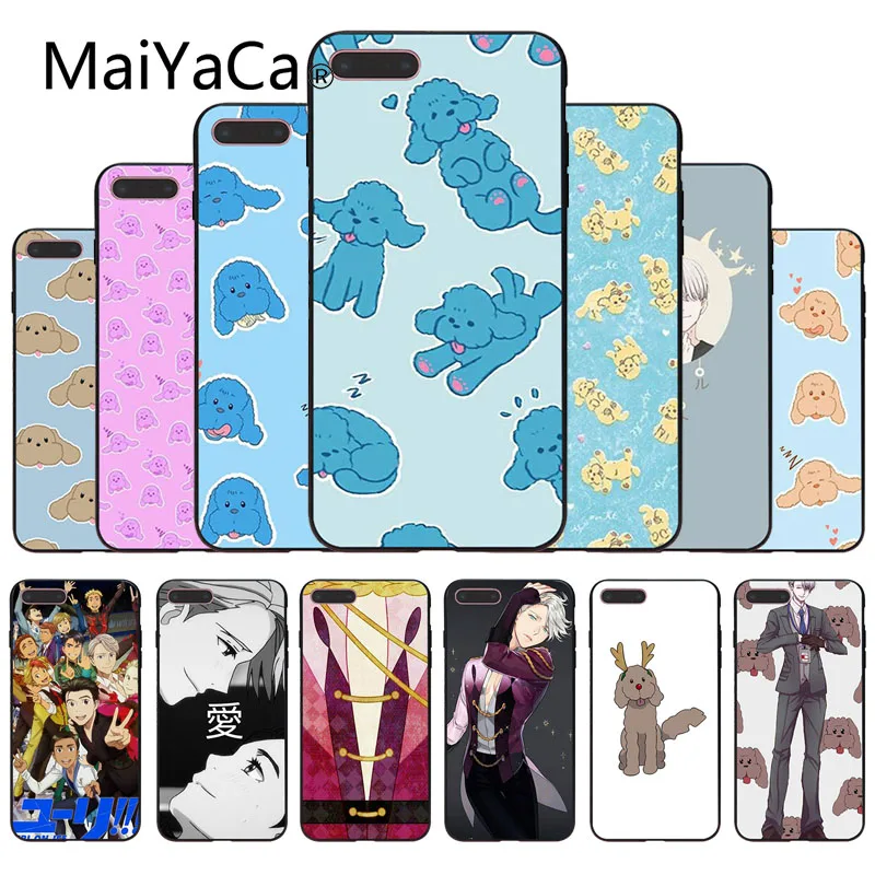 Мягкий чехол MaiYaCa Yuri on Ice Makkachin для Apple iphone 5 5s 5c SE и 6s 7 8 мобильный