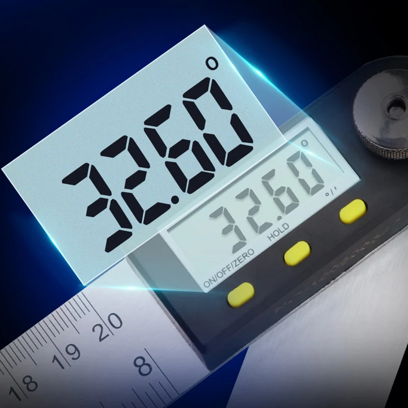 Цифровой угломер линейка 7 дюймов цифровой транспортир из нержавеющей стали