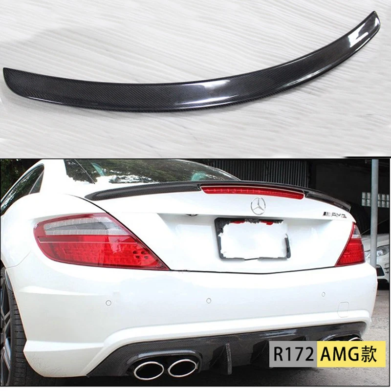 Задний спойлер из углеродного волокна крыло багажника для Benz R172 SLK Class Convertible 2 Door