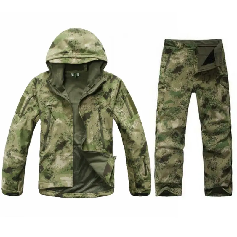 

Hot Sale Men Army Tactical Military Outdoor Sports Suit Hunting Camping Climbing Waterproof Windproof TAD Sharkskin Jacket+Pants