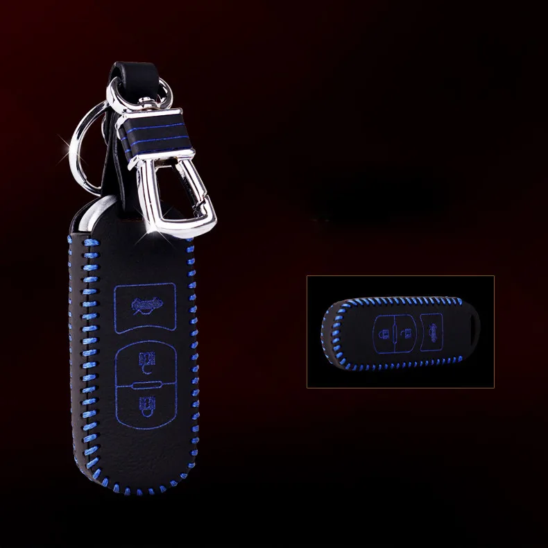 

Brand New High quality Genuine Leather Remote Control Car Key Case wallet Bag Cover For Mazda CX-5/CX-7/Axela