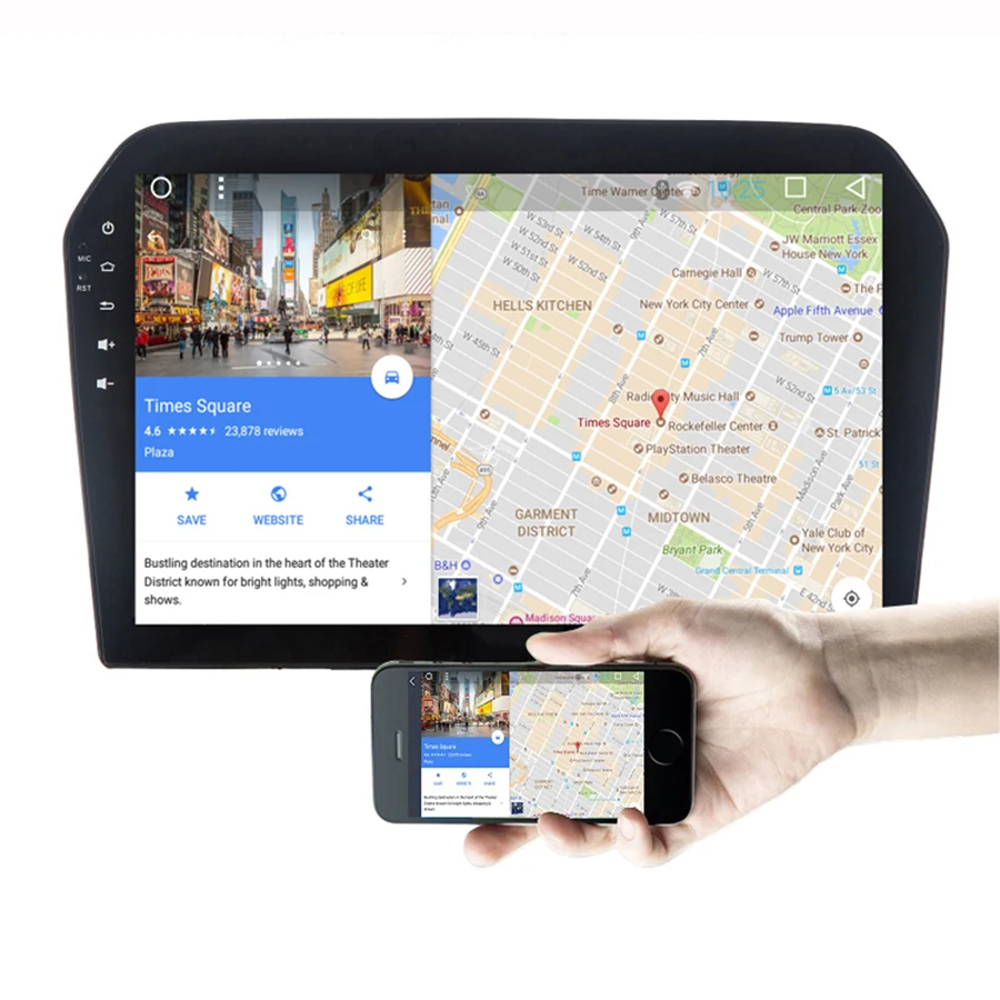 Asvegen 10 2 ''Android 6 0 четырехъядерная автомобильная система GPS навигации Радио Bluetooth