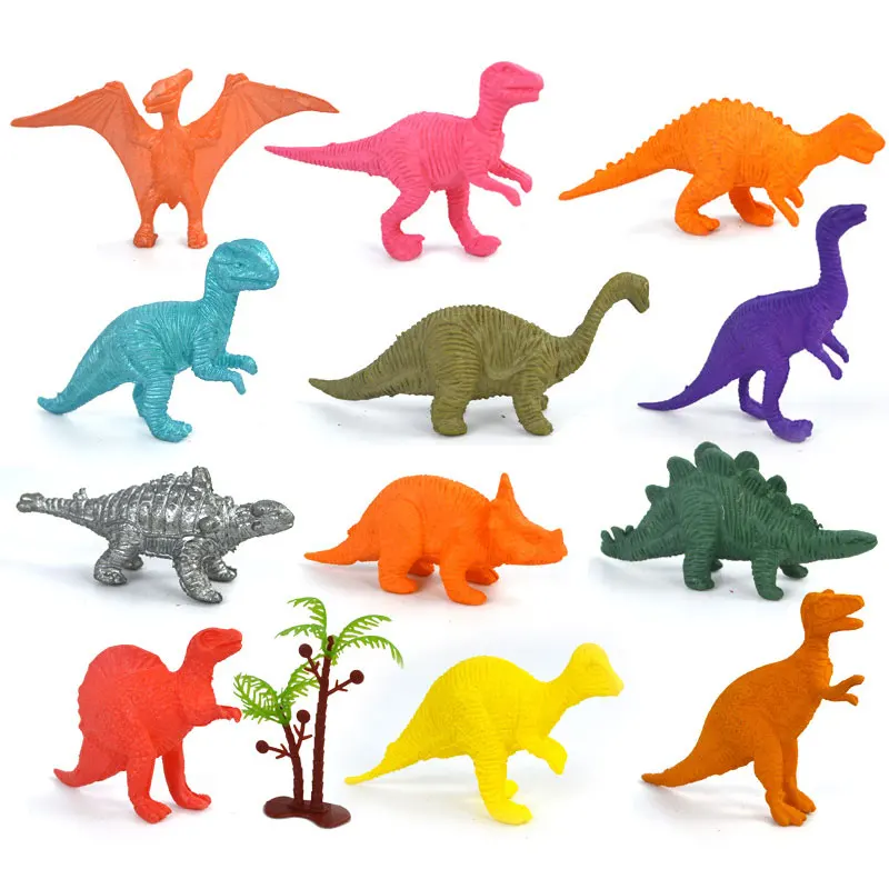 

Easyway Dinosaurs Model Cute Animals Gifts Boys Toys Hobbies Kids Mini Small Jurassic Plastic Dinosaurus Figures 12pcs Set Toy