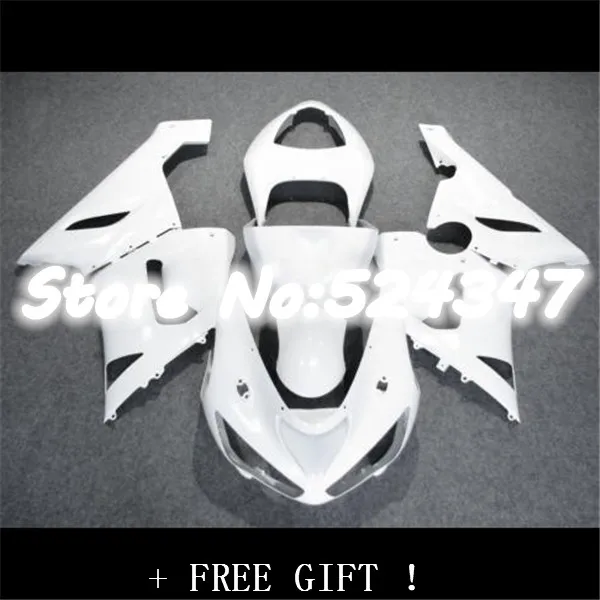 Боди Набор подходит для KAWASAKI white ZX6R 05 06 2005 2006 Body 05-06 ABS обтекатель пластик Aftermarket-Nn