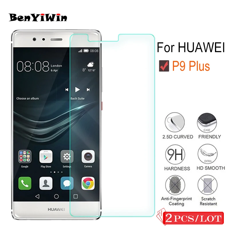 Закаленное стекло премиум класса 9H для Huawei P9 Plus Защитная пленка экрана