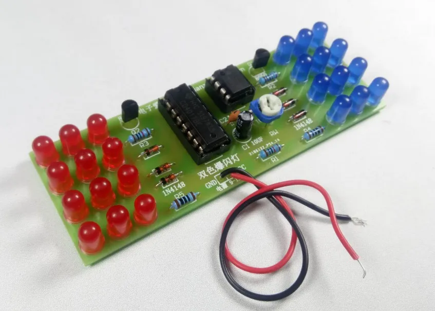 СВЕТОДИОДНЫЙ мигающий NE555 + CD4017 электронный набор для пайки|kit solder|flash ledkit diy |