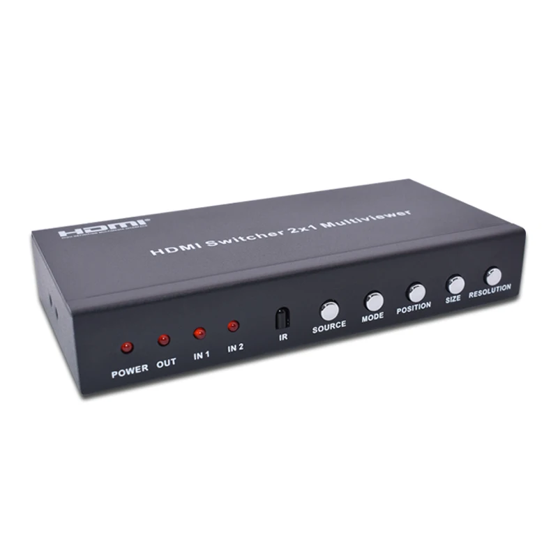 HDMI 2x1 мульти-просмотр с 2 портами PIP Hdmi переключатель плавно не черный экран RS232 IR