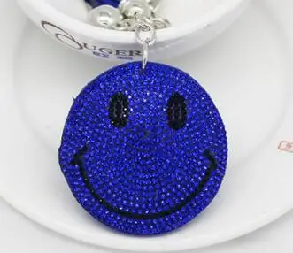 dark blue Симпатичный брелок со стразами, брелок для ключей, брелок для ключей, Женское кольцо для ключей, брелок для ключей, подарок оптом - Цвет: dark blue