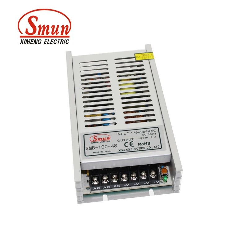 SMUN SMB-100-48 100 Вт ультра тонкий тип одиночный режим переключения питания 48 В 2.1A AC-DC