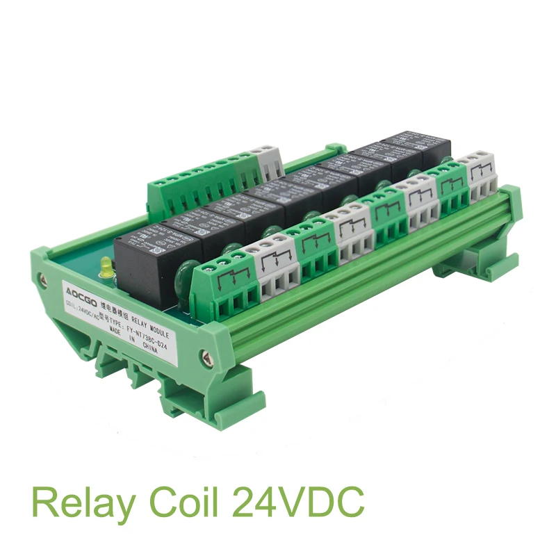 Выполненный на заказ 1/2/4/8/16 системы безопасности канальный T73 AC/DC 24V din рейку