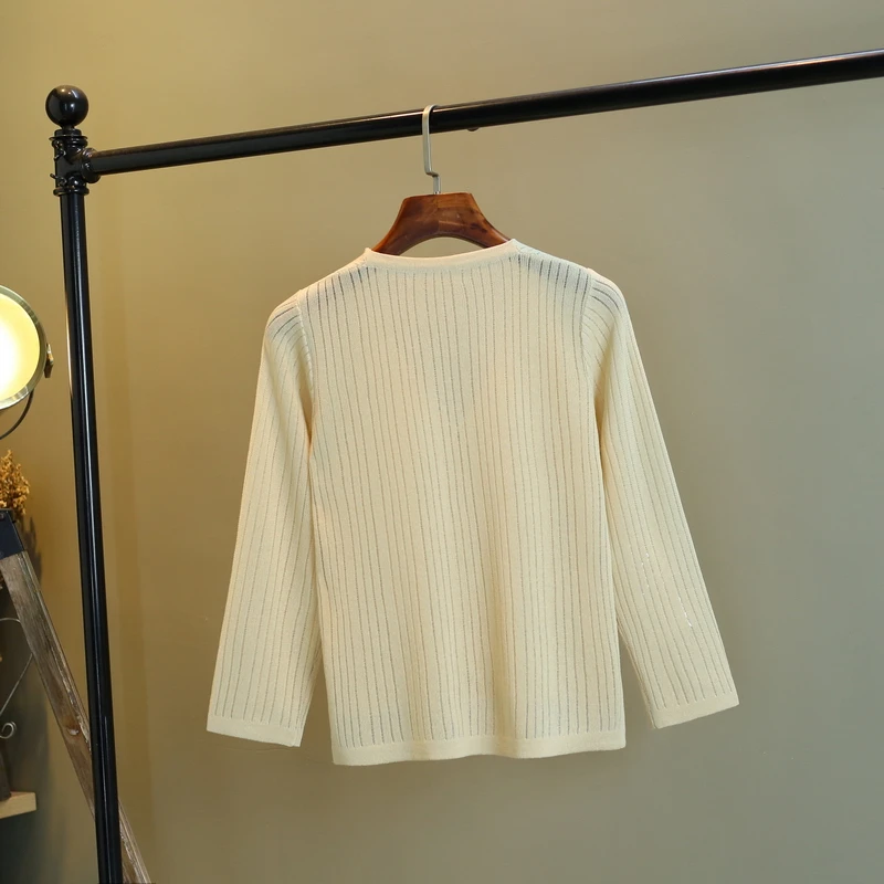 2017 summer ice-silk long sleeve knitwear light sweater coat loose elegant female dress variety color comfortable cardigans |
