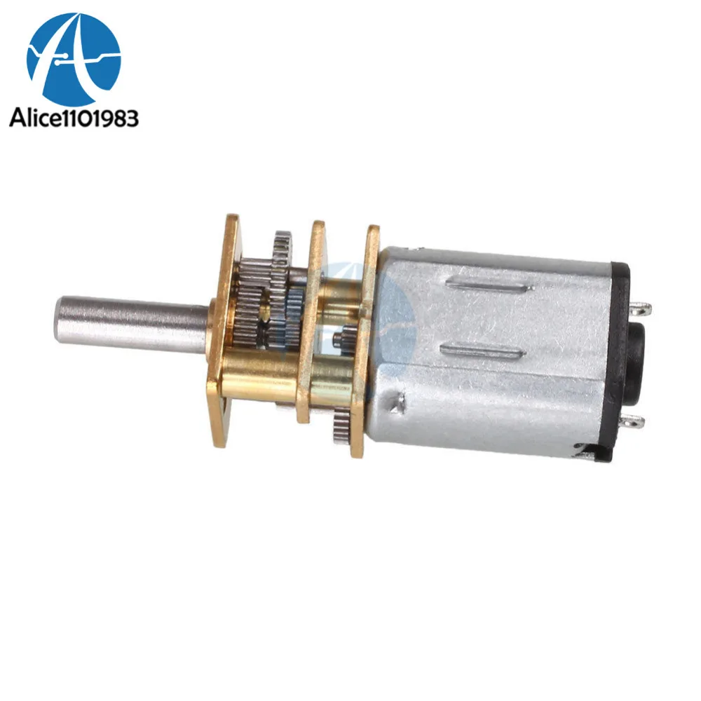 N20 Шестеренчатый электродвигатель постоянного тока 12 В 300 об/мин редуктор Микро-Скорости Редуктор 3 мм диаметр вала металлическое колесо коробки передач