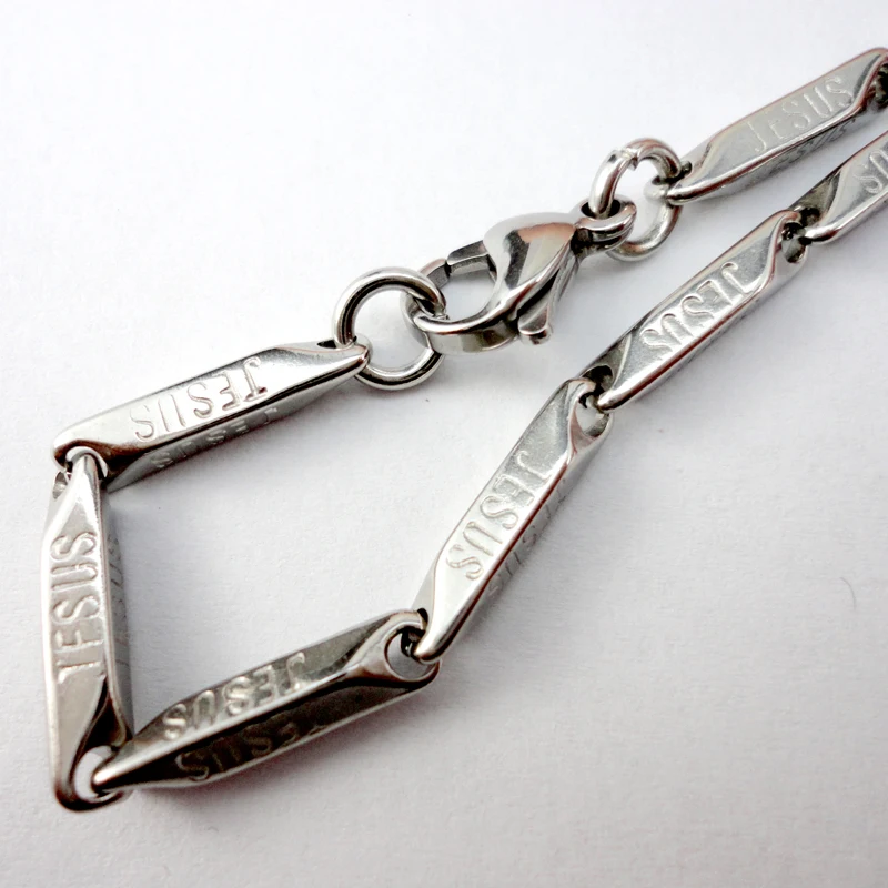 Цепочка Из Нержавеющей Стали с Иисусом из бамбука 21 26 дюйма 54 см 1 комплект 30