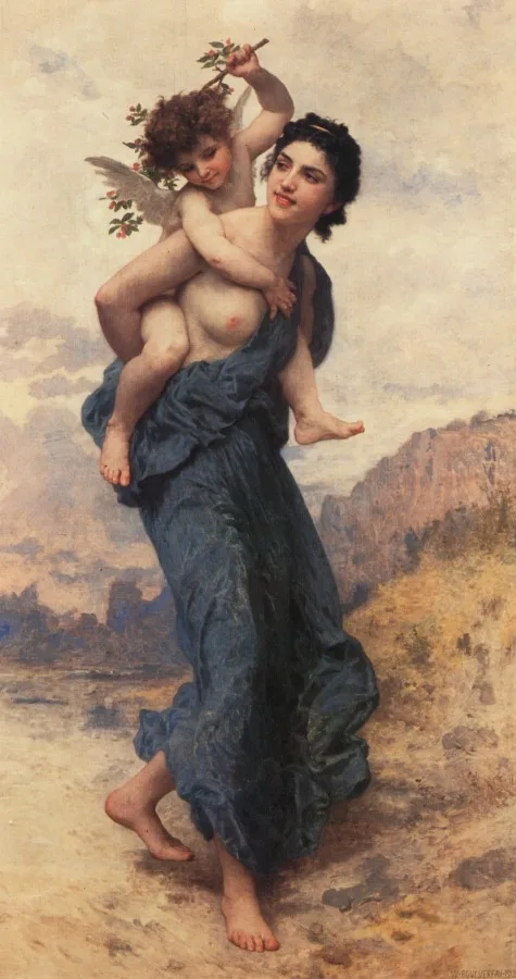 Картина маслом ручной работы воспроизведение Венеры и Амура от William Bouguereau | Дом