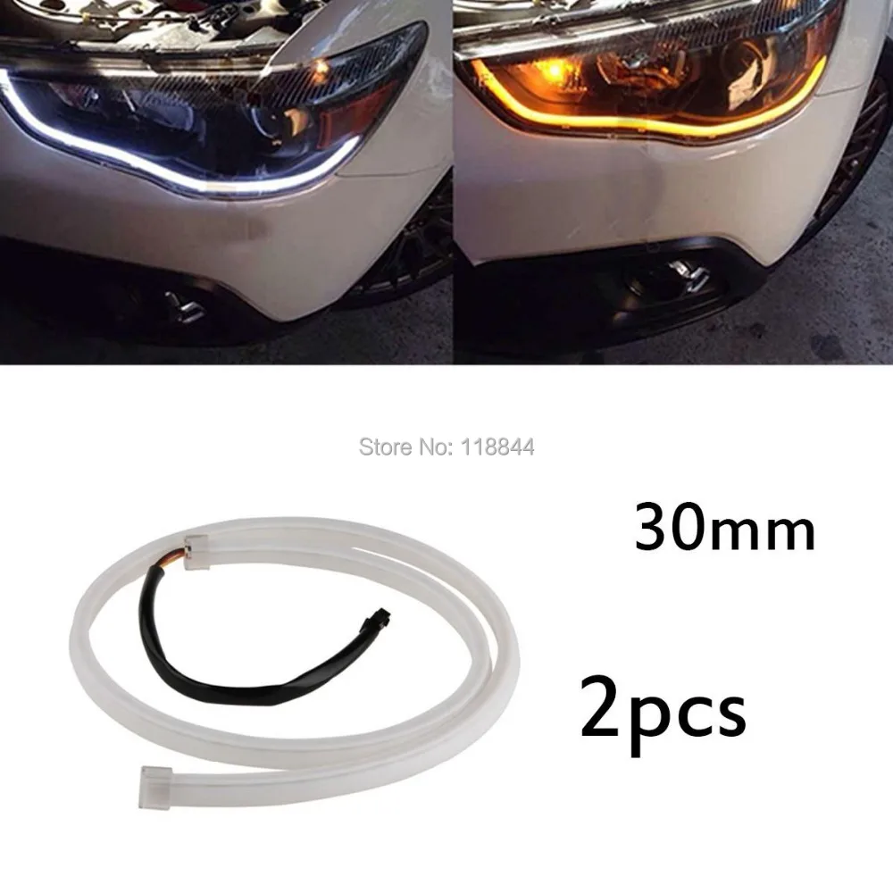 2 шт. 30 см мягкие гибкие трубы Руководство автомобильные фары дневного света
