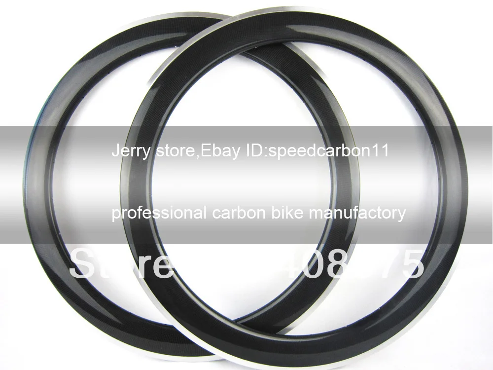 60 мм клинчер обод велосипеда из углеродного волокна с легированной тормозной