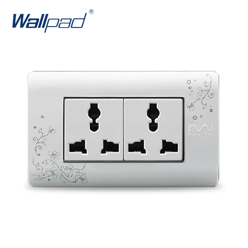 

Горячая Распродажа 6-контактная многофункциональная розетка Wallpad Роскошная настенная панель переключателя 118*72 мм 10A 110 ~ 250 В