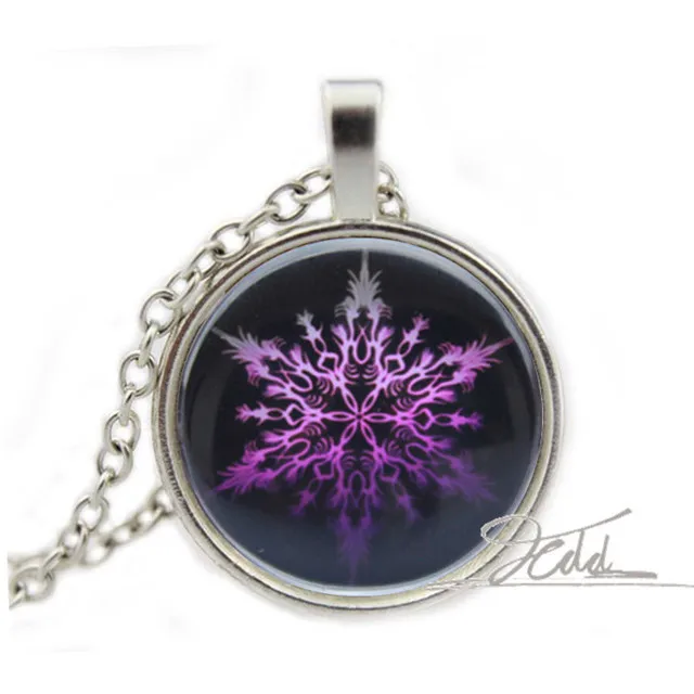 Цветное снежное ожерелье с подвеской в виде снега Анна Эльза Олаф Sven стеклянный