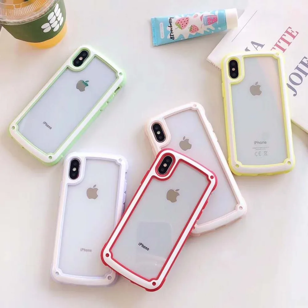 GlamPhoneCase цветной прозрачный чехол для iPhone XS Max XR X 8plus 8 7plus 7 6 S/6 Plus жесткий | Мобильные