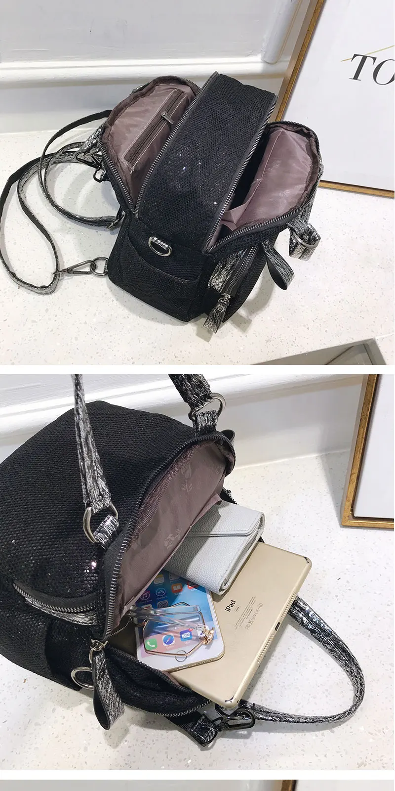 Высокое качество, женский рюкзак, черный, Mochila, женский, с отверстиями, рюкзак для девочек-подростков, рюкзак, модная школьная сумка