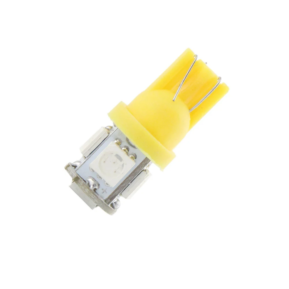 Dozzlor 10 шт. DC12V T10 5050 5SMD 5 Вт светодиодная лампочка мини сигнальная индикация