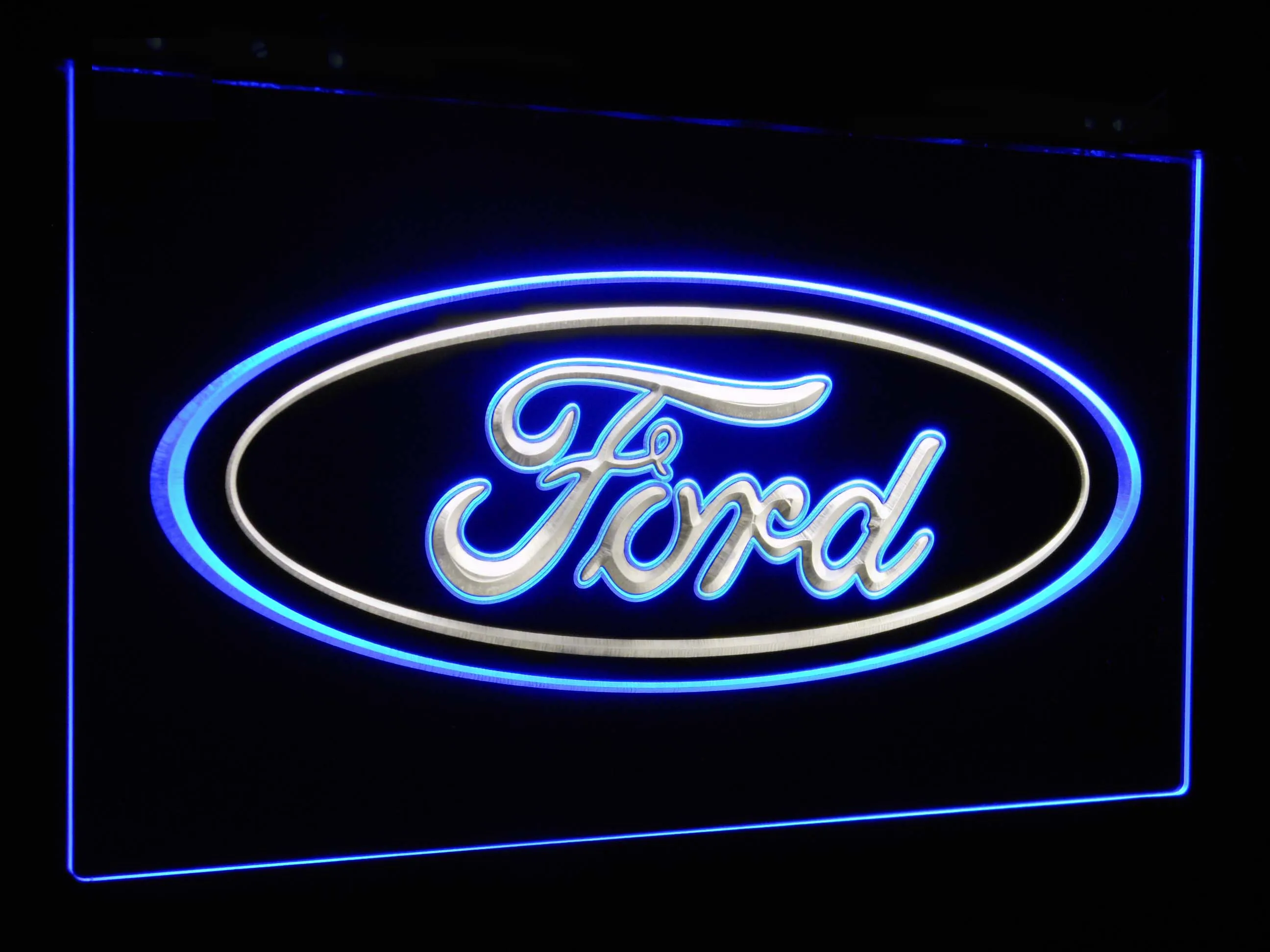 Blue and Yellow Ford car Transport Bar украшения подарок Двухцветные светодиодные неоновые световые знаки st6-d0007 - Цвет: Blue and Yellow