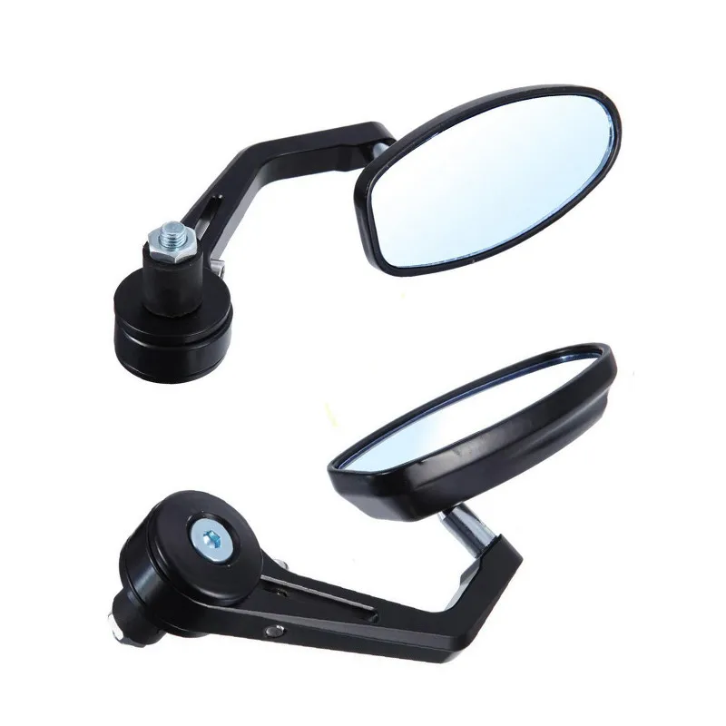 Черные мотоциклетные Задние Зеркала 7/8 дюйма для BOBBER CLUBMAN CAFE RACER BUELL|handle bar end mirrors|bar