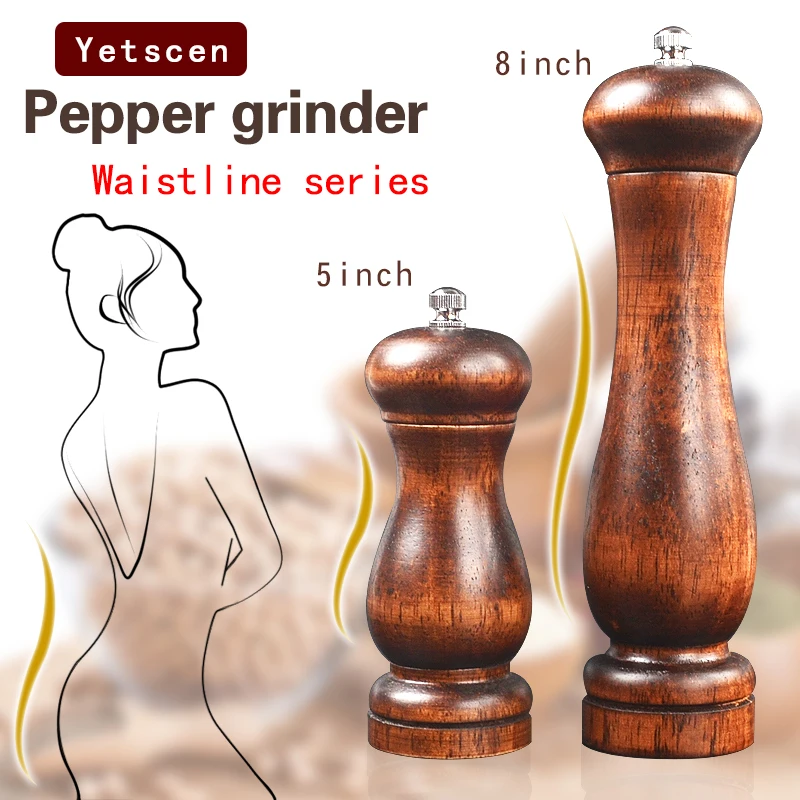 Мельница для соли и перца ручной механизм дубовая мельница кухонные инструменты
