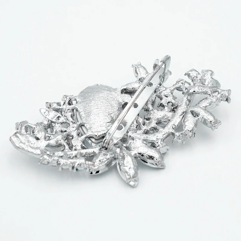 3 2 дюймов Огромный цветок Роскошный Большой Кристалл женская свадебная брошь для