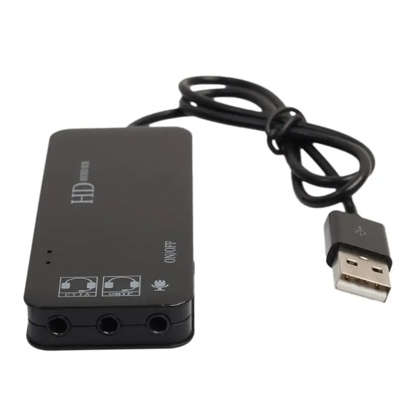 3 порта USB 2 0 концентратор стерео DJ внешняя звуковая карта гарнитура микрофон