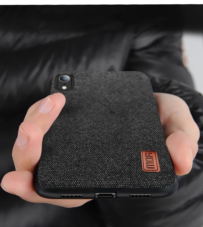 Чехол для iphone xs, чехол MOFI для iphone XS Max, тканевый чехол-накладка для iphone XR, мягкий чехол из ТПУ с краями, чехол для бизнеса