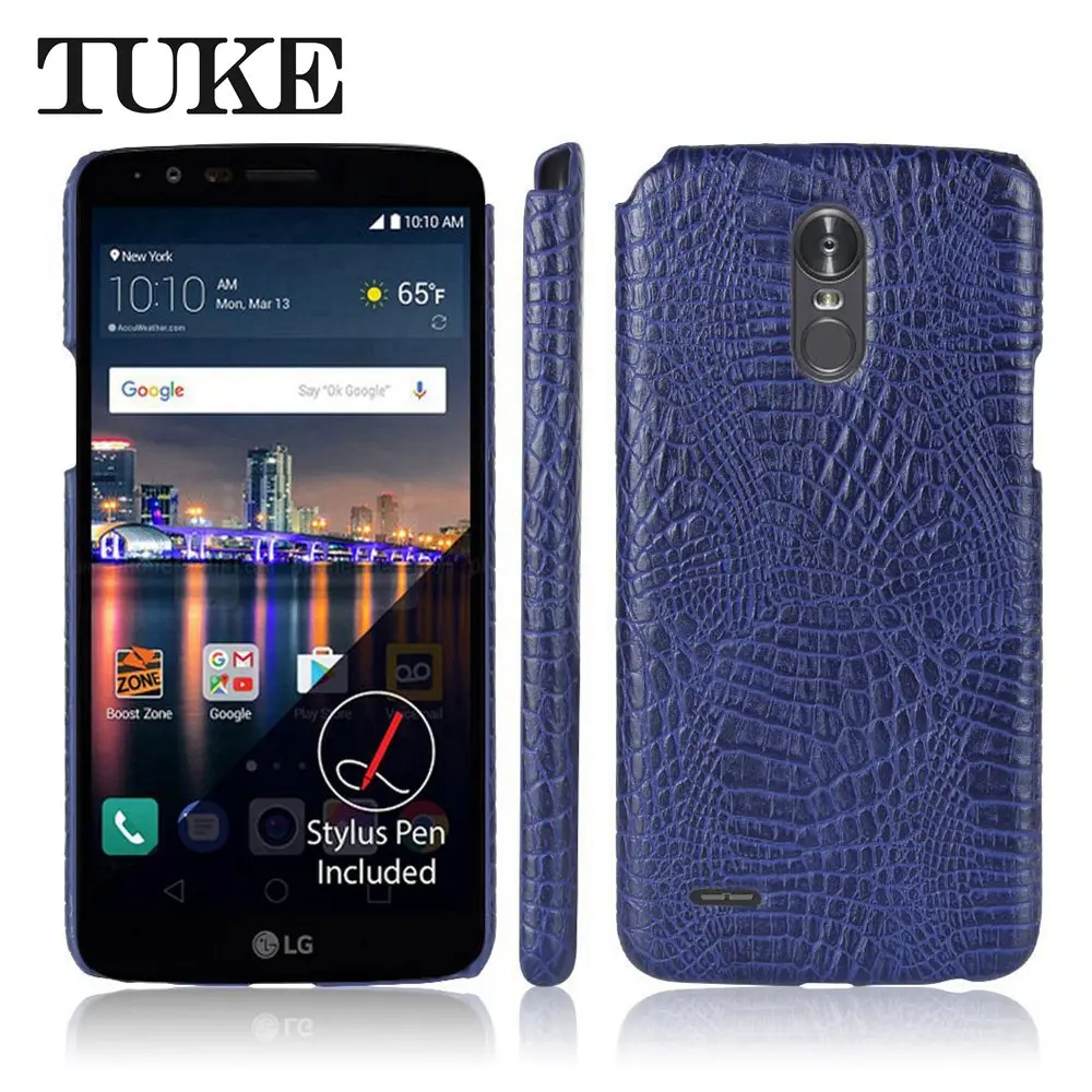 Крокодиловый Чехол TUKE для LG Stylus 3 Жесткий из поликарбоната кожаный чехол Stylus3 M400