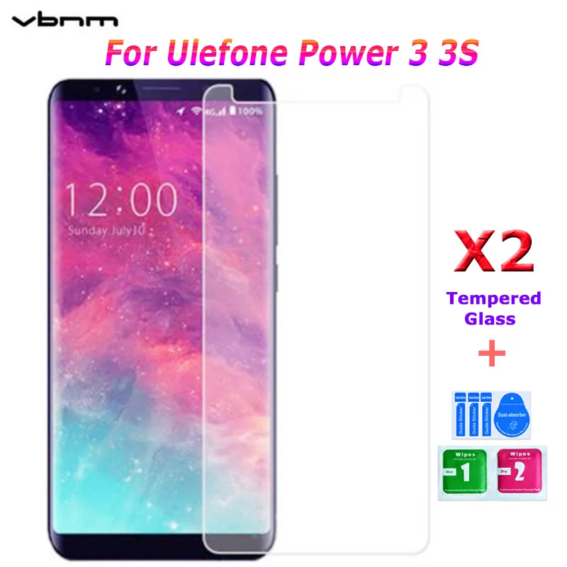 2 шт./лот для Ulefone Мощность 3 Закаленное Стекло 9 H 2.5D Премиум Экран протектор