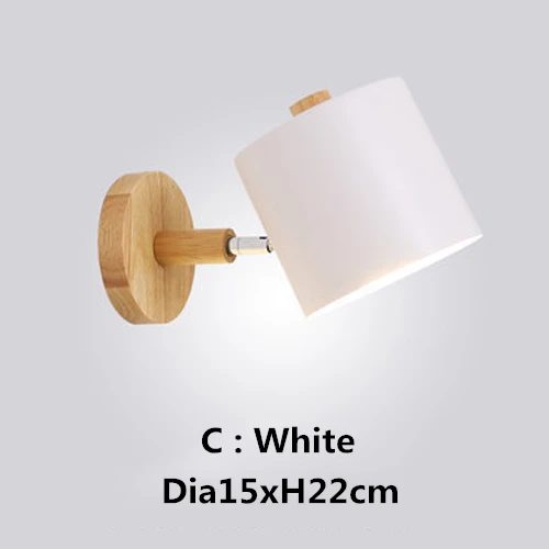 C White Nordic Личность Творческая мультфильм настенный светильник E27 Макарон фон настенный светильник для детей чтения прикроватная тумба для спальни - Цвет абажура: C White