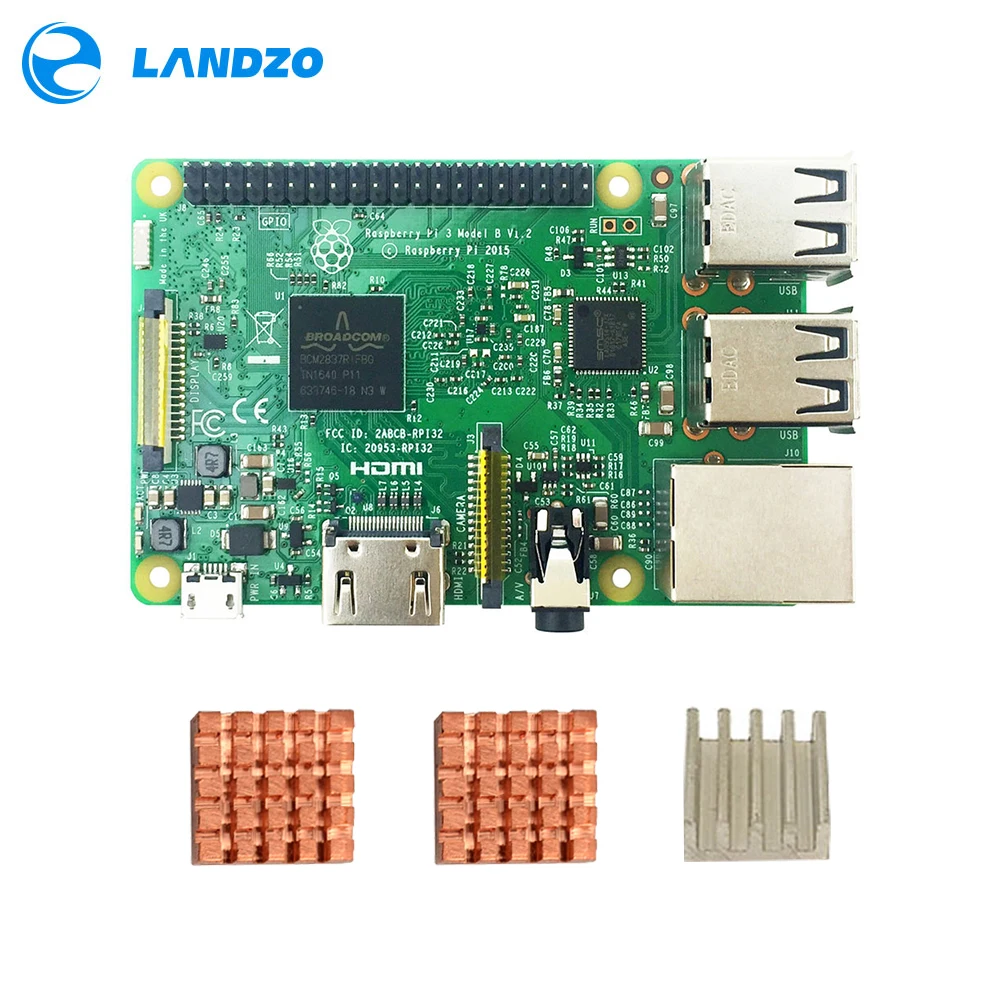 Оригинальный алюминиевый радиатор raspberry pi / pi3 b 3 3b с Wi Fi и bluetooth ЦП|raspberry 3|raspberry pipi |
