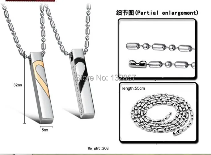 Модное ожерелье из нержавеющей стали с подвеской Любовь и сердца | Украшения