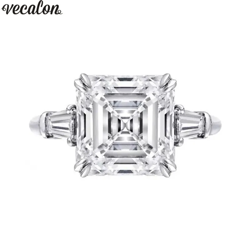 Женское Обручальное Кольцо Vecalon Royal Queen Promise роскошное обручальное кольцо из