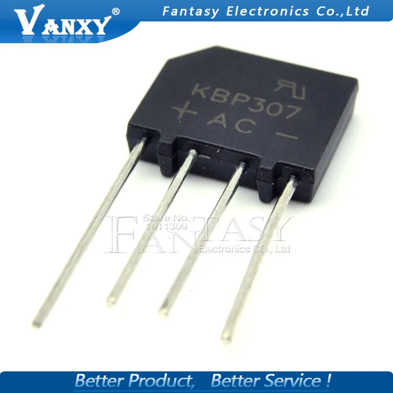100 шт. KBP307 KBP 307 3A 700V плоский мост выпрямитель Новый и оригинальный IC | Электронные