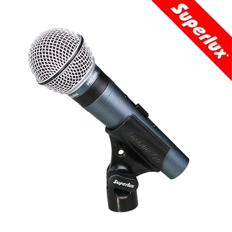 Портативный микрофон Superlux PRO248S vocal dynamic подходит для выступлений в реальном