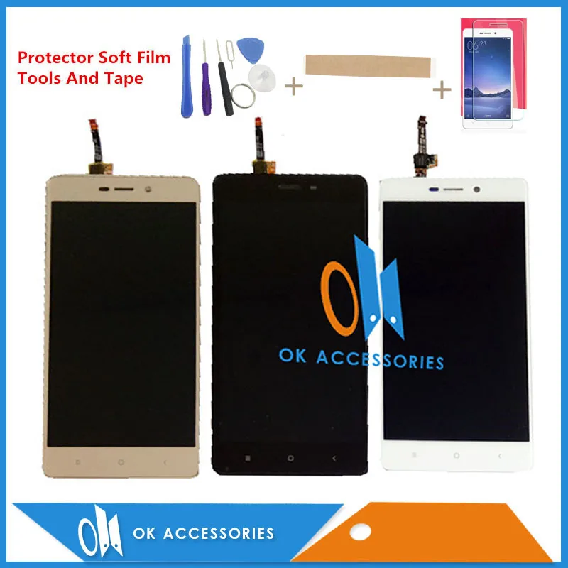 4.7 Inch For Xiaomi Redmi 3 3S 3Pro Pro LCD Display+Touch Screen Digitizer Black White Gold Color With Kits | Мобильные телефоны и