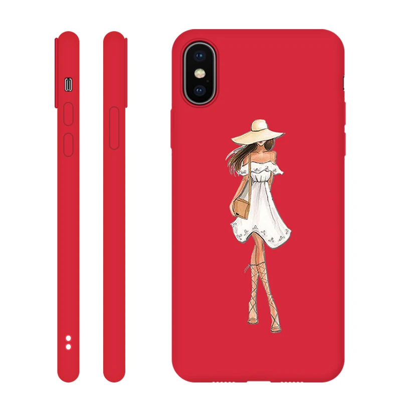 Женский чехол EiiMoo для iPhone 8 7 6s 6 Plus силиконовый мягкий чехол-накладка X XR XS Max