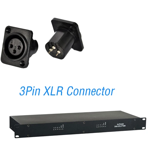 3Pin XLR Connector 2 единицы DMX сплиттер DMX512 светильник сценический светильник s разделитель усилителя сигнала 8 выходов DMX Дистрибьютор 3 PIN/5PIN XLR разъем - Цвет: 3Pin XLR Connector