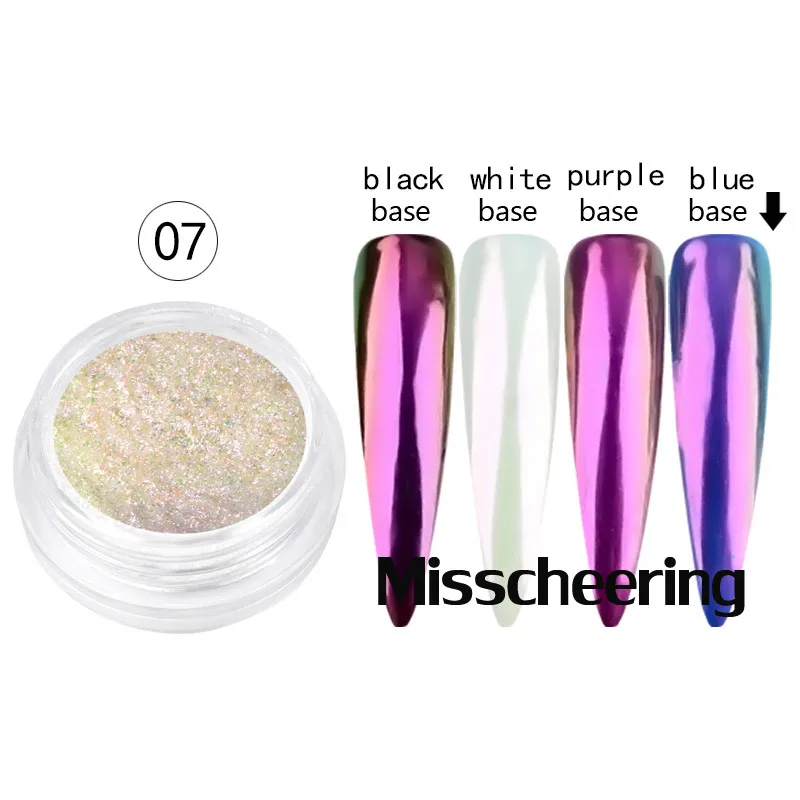 0,2 г/кор. Misscheering Neon Aurora Порошковые блестки Magic Хамелеон голограмма дизайн ногтей хромированный пигмент для маникюра украшения - Цвет: 07