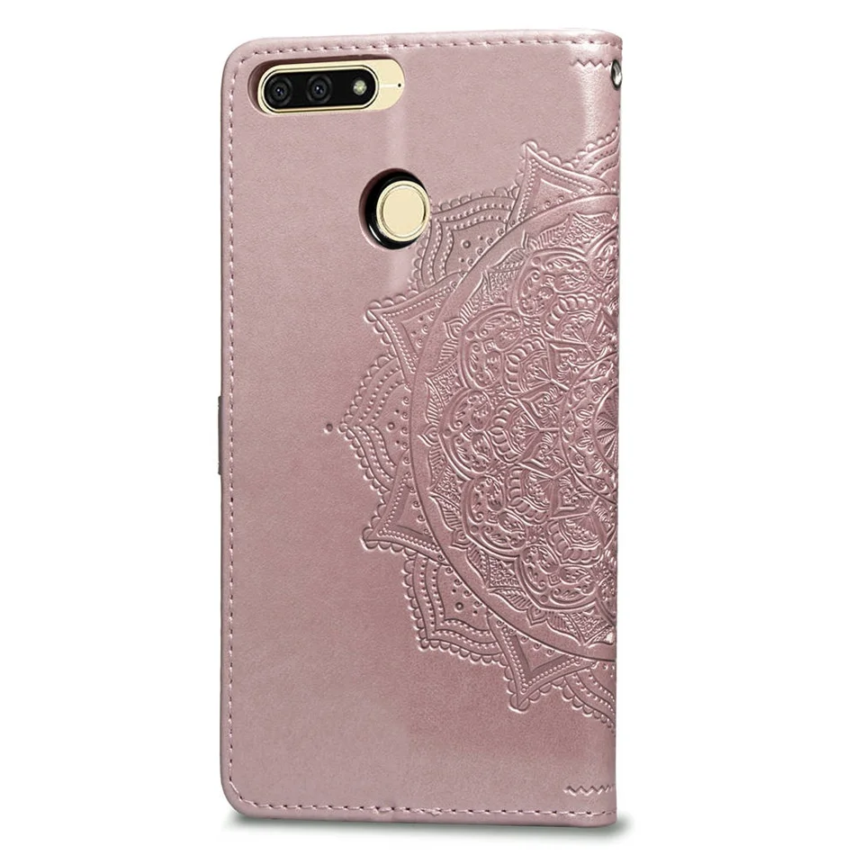 Чехол Кошелек из искусственной кожи с откидной крышкой для Huawei Y6 Prime 2018 чехол