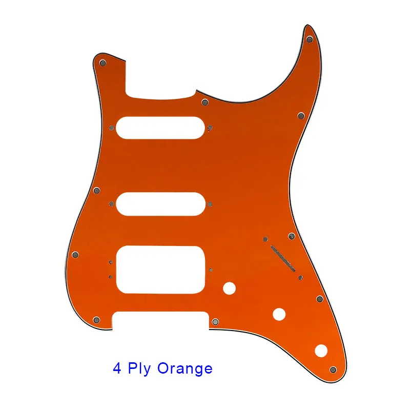 4 ply orange Pleroo гитара pickguards костюм для 11 винтовых отверстий США и мексиканский Stratocaster люкс хамбакер гитара из высокопрочной стали царапины пластины - Цвет: 4 ply orange