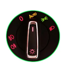 Glossy Chrome Coming/выходя из дома автофара переключатель фар свет Сенсор модуль обновления для VW Golf Jetta MK5 6 Tiguan Touran Passat - Цвет: Glossy Chrome