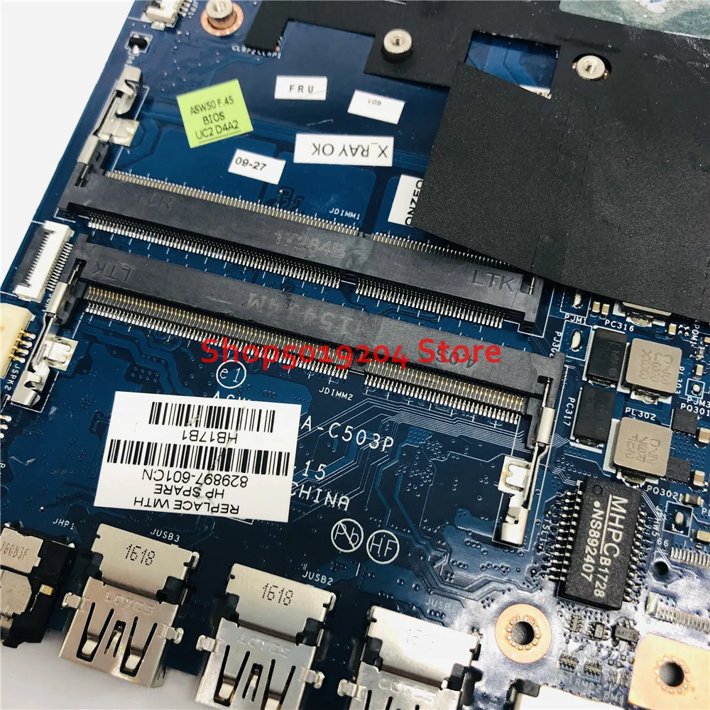 

829897-601 829897-001 829897-501 Mainboard FOR HP ENVY 15-AE Laptop Motherboard ASW50 LA-C503P SR2EY I5-6200