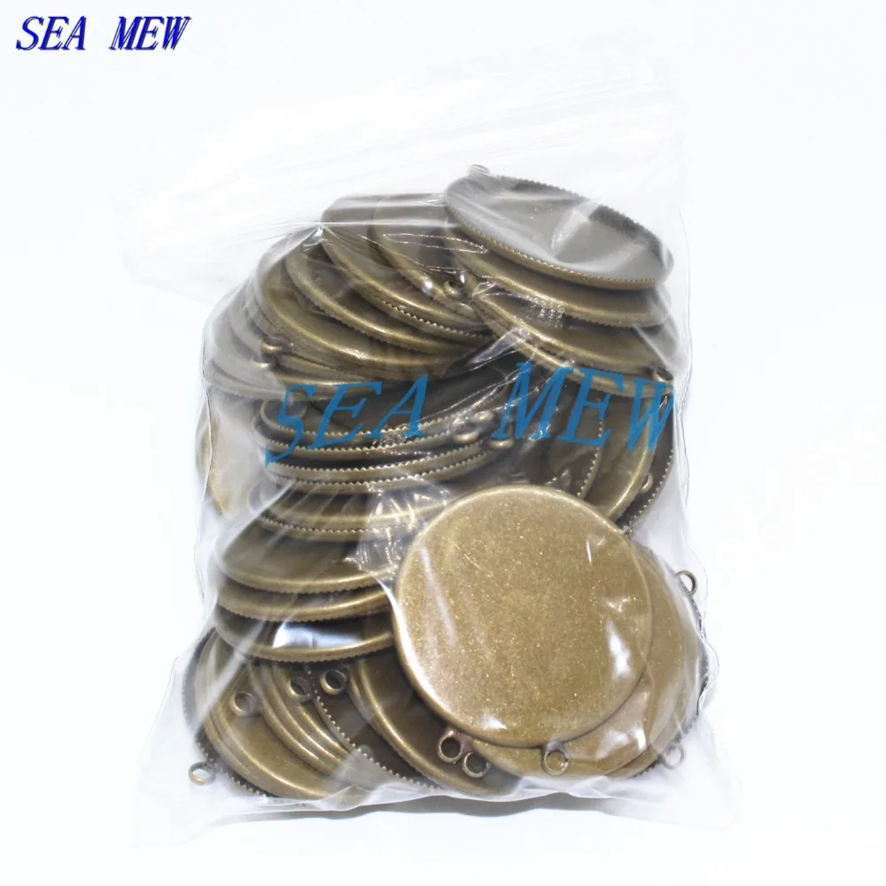 SEA MEW 20 мм 25 30 круглый кабошон с 6 видов цветов покрытием Медный кулон подвеской