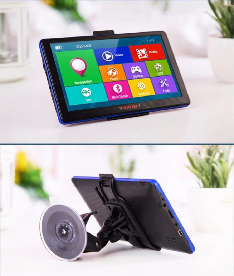 Автомобильный GPS навигатор HD 7 дюймов емкостный экран Bluetooth FM встроенный 8 Гб/256 м